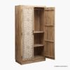 Picture of Greeley Boho Style Solid Wood Armoire with Hanging Rod