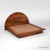 Picture of Delaware Arched Headboard Solid Wood Platform Bed Frame