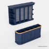 Picture of Peshtigo Oxford Blue 10 Drawers Large China Hutch