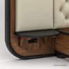 Picture of Amos Extended Curved Headboard Platform Bed Frame with Storage