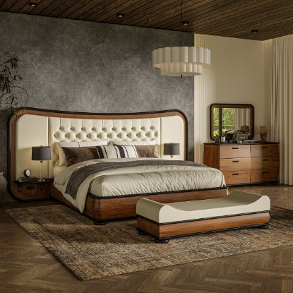 Picture of Amos Solid Wood Modern 3 Piece Bedroom Set