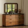 Picture of Amos Curved Front 6 Drawer Black Dresser for Bedroom