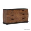 Picture of Amos Curved Front 6 Drawer Black Dresser for Bedroom