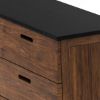 Picture of Amos Curved Front 6 Drawer Black Dresser for Bedroom