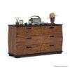 Picture of Amos Curved Front 6 Drawer Black Dresser for Bedroom