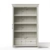 Picture of Rochester Hand Carved Arched Door White Pantry Cabinet