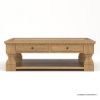 Picture of Largo Rustic Farmhouse Square Coffee Table with Storage