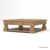 Picture of Largo Rustic Farmhouse Square Coffee Table with Storage