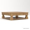 Picture of Largo Rustic Farmhouse Square Coffee Table with Storage