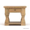 Picture of Largo Rustic Farmhouse Square End Table with Drawer