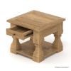 Picture of Largo Rustic Farmhouse Square End Table with Drawer