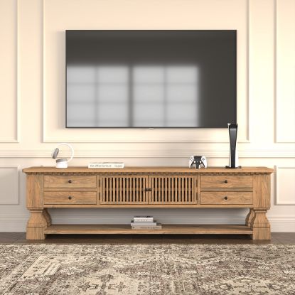 Picture of Largo Rustic Farmhouse TV Media Console Cabinet