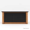 Picture of Benbow Two Tone Marble Top Kitchen Island with Arched Glass Cabinet