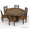 Picture of Casablanca Rustic Fretwork Round Dining Table Set For 6