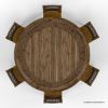 Picture of Casablanca Rustic Fretwork Round Dining Table Set For 6