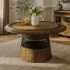 Picture of Casablanca Rustic Wood & Metal Fretwork Round Pedestal Dining Table