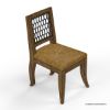 Picture of Casablanca Rustic Leather and Metal Armless Dining Chair