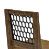 Picture of Casablanca Rustic Leather and Metal Armless Dining Chair