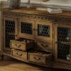 Picture of Casablanca Solid Wood & Iron Fretwork Buffet Sideboard with Drawers